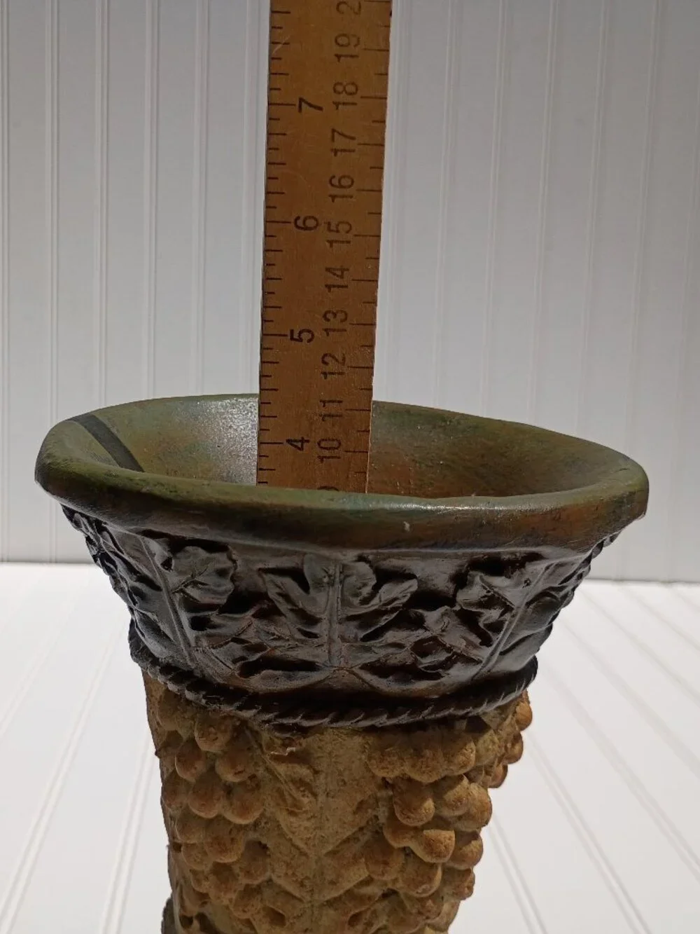 Vintage Cornucopia Elephant Planter Decorative Tabletop Horn of Plenty Vase 11